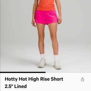 Lululemon NWT sonic pink High Rise hotty hots